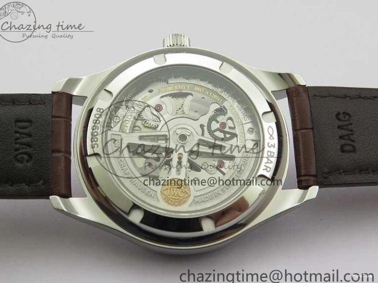 MIROTIME 0201 Original Portuguese IW358304 ZF 1:1 Best Edition SS White Dial RG Markers on Leather Strap A 7077